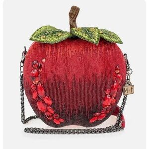 Mary Frances Apple A Day Beaded Crystal Jeweled Sequined Crossbody Bag NWT